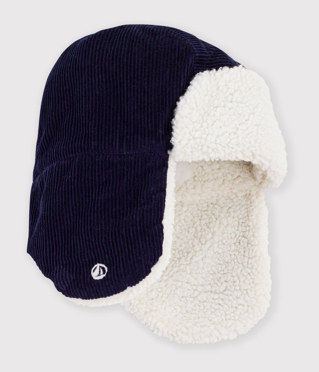 chapka enfant en velours double sherpa