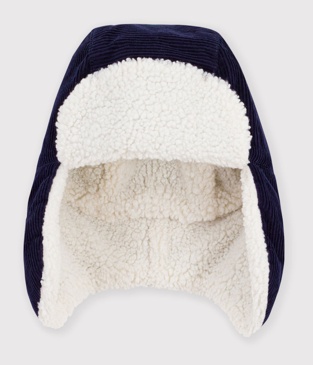 chapka enfant en velours double sherpa