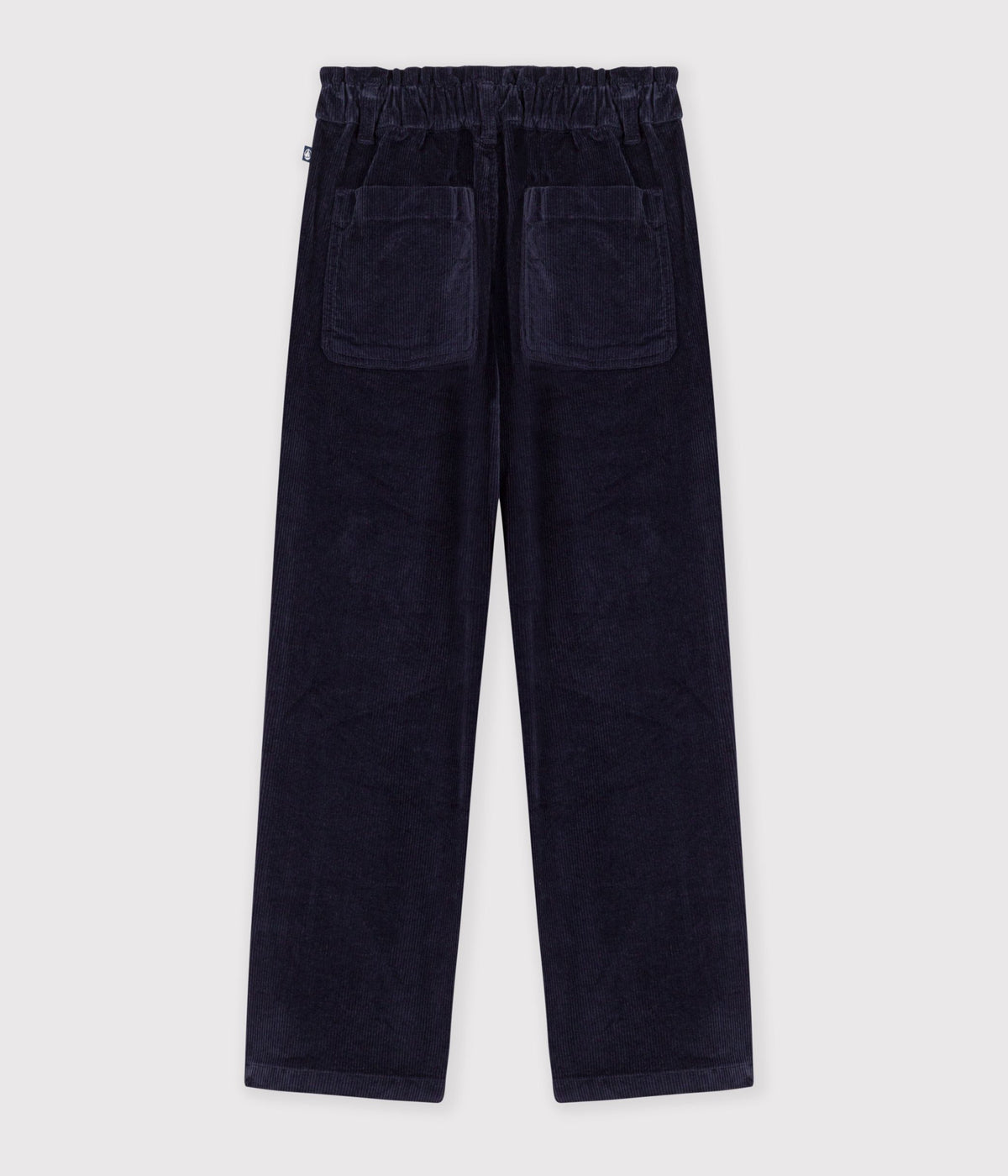 pantalon enfant en velours bleu marine