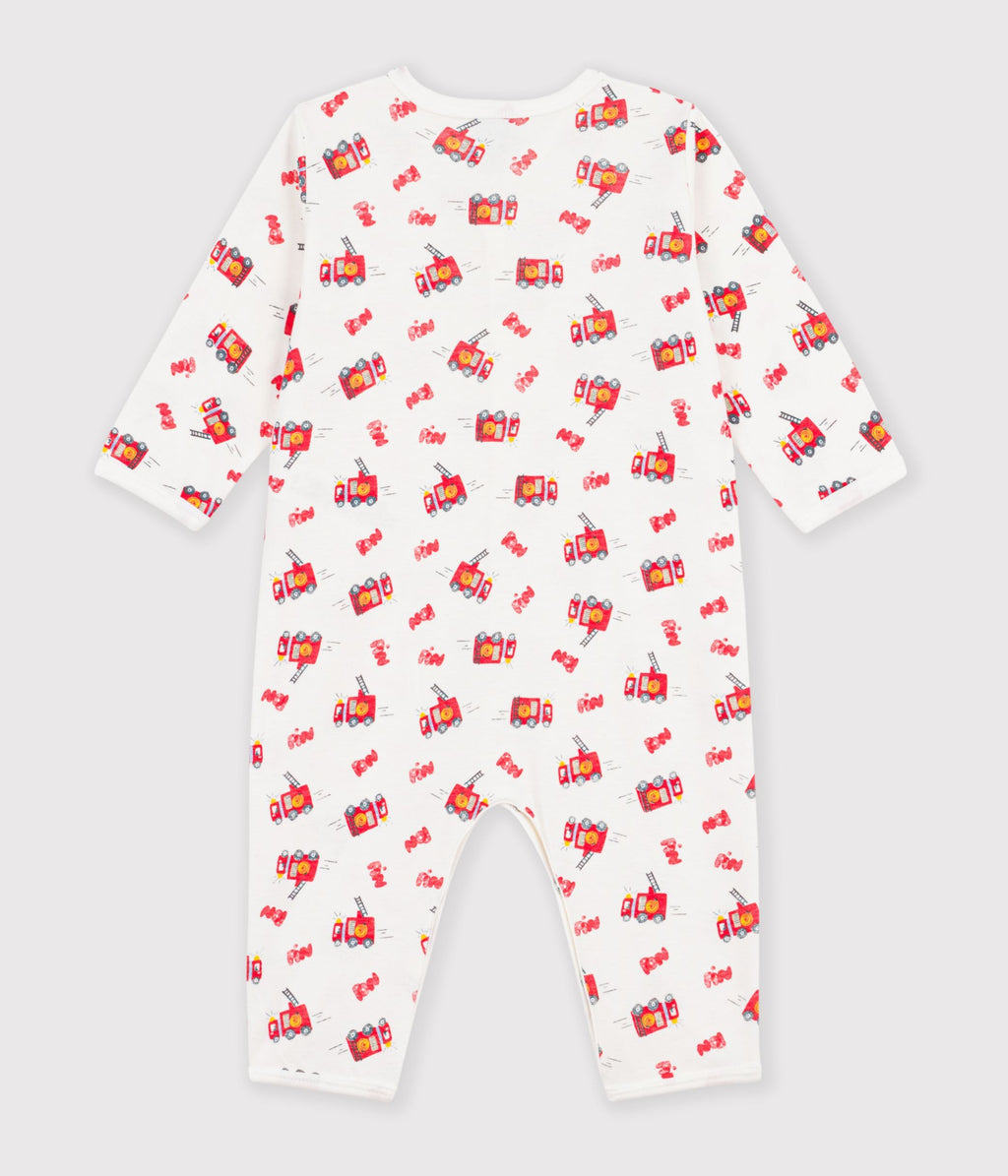 pyjama bebe en coton sans pieds imprime pompier