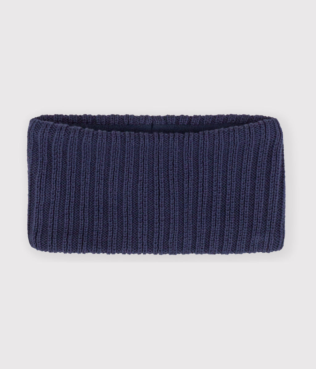 snood bebe en tricot uni double polaire