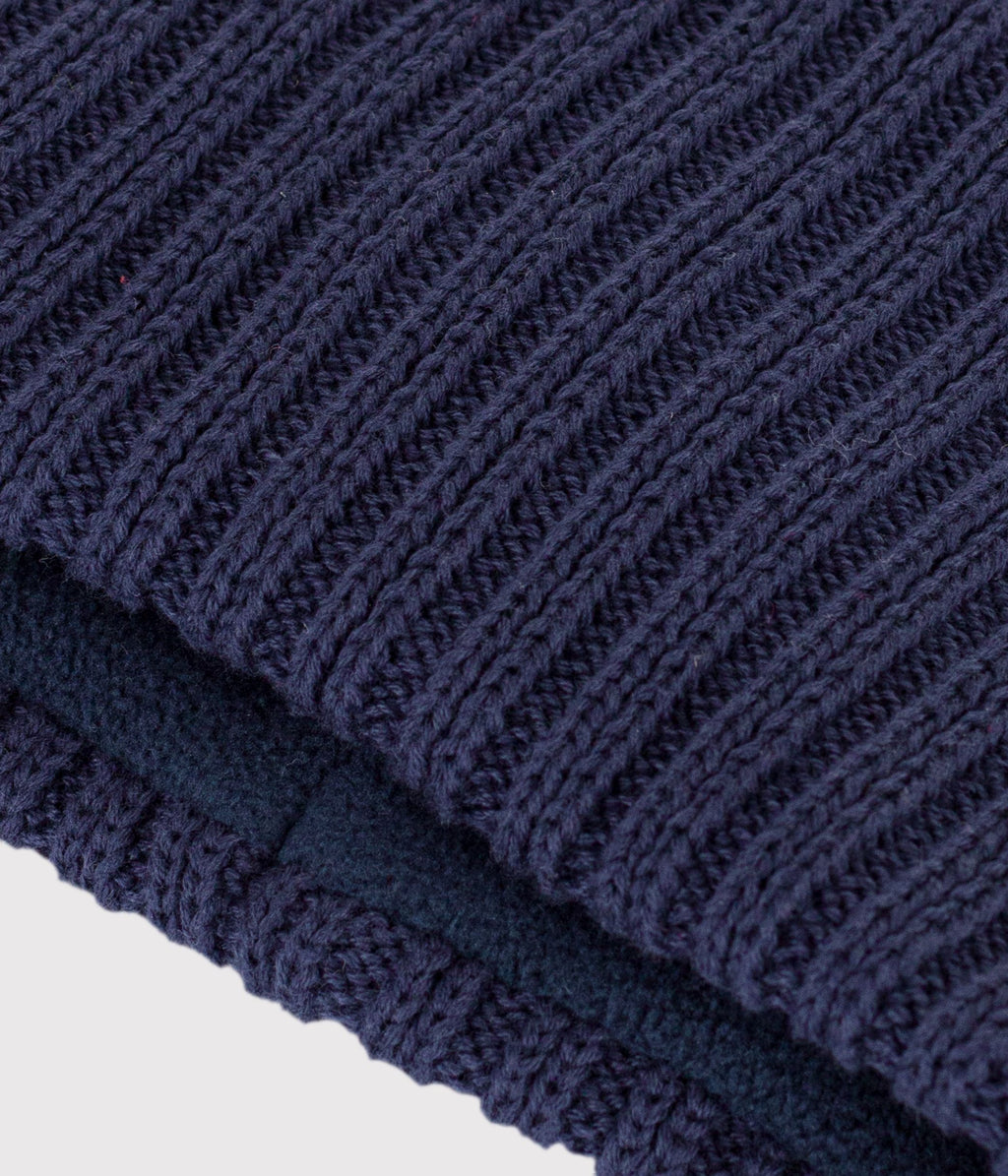 snood bebe en tricot uni double polaire