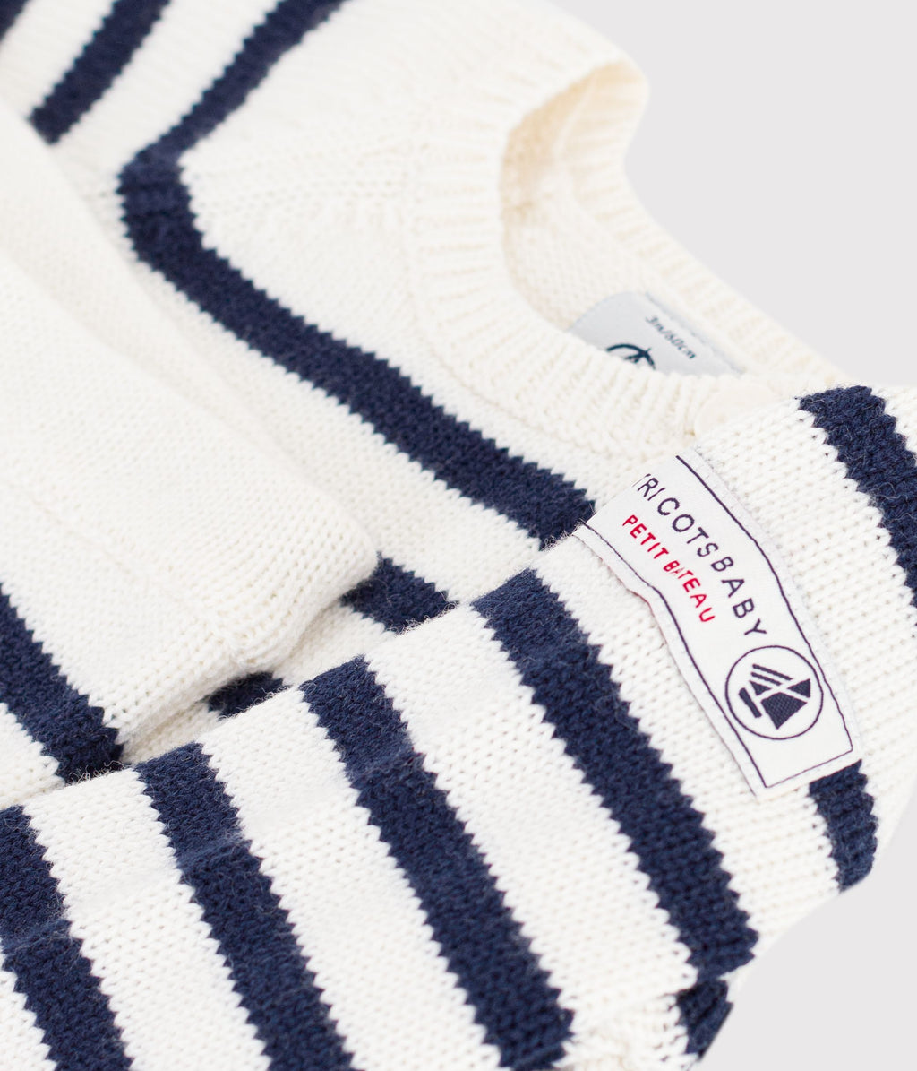 ensemble bebe en tricot a rayures