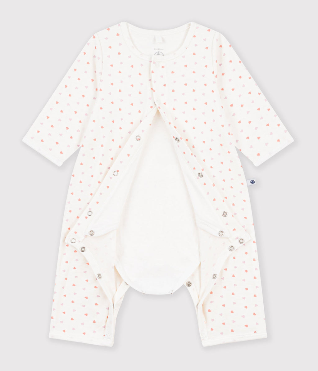 bodyjama bebe sans pieds en coton imprime a fleurs