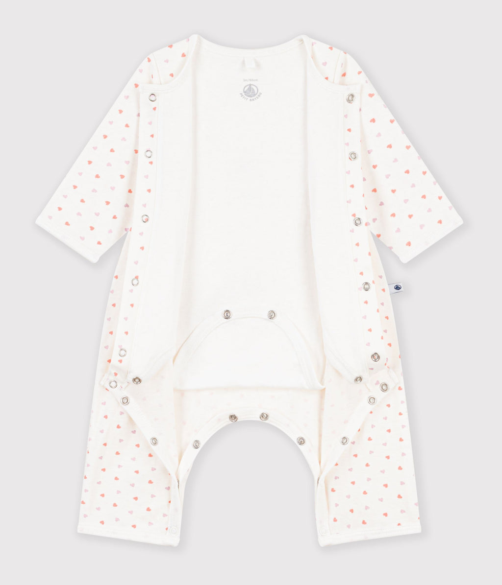 bodyjama bebe sans pieds en coton imprime a fleurs