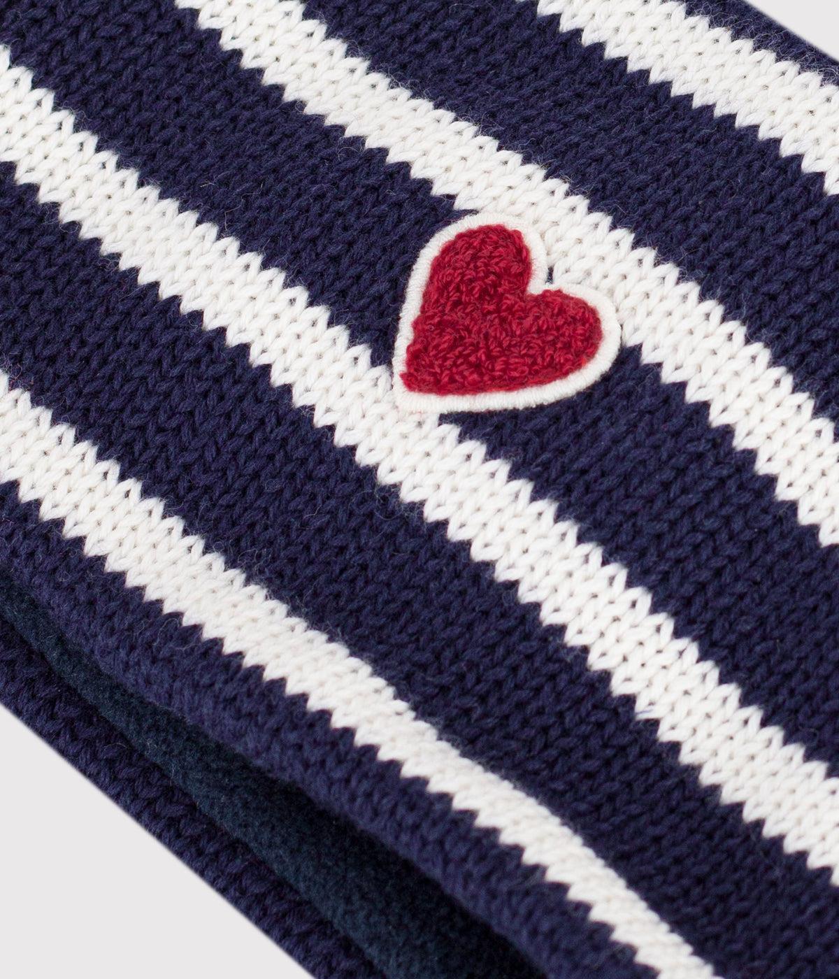 snood bebe en tricot a rayures double polaire