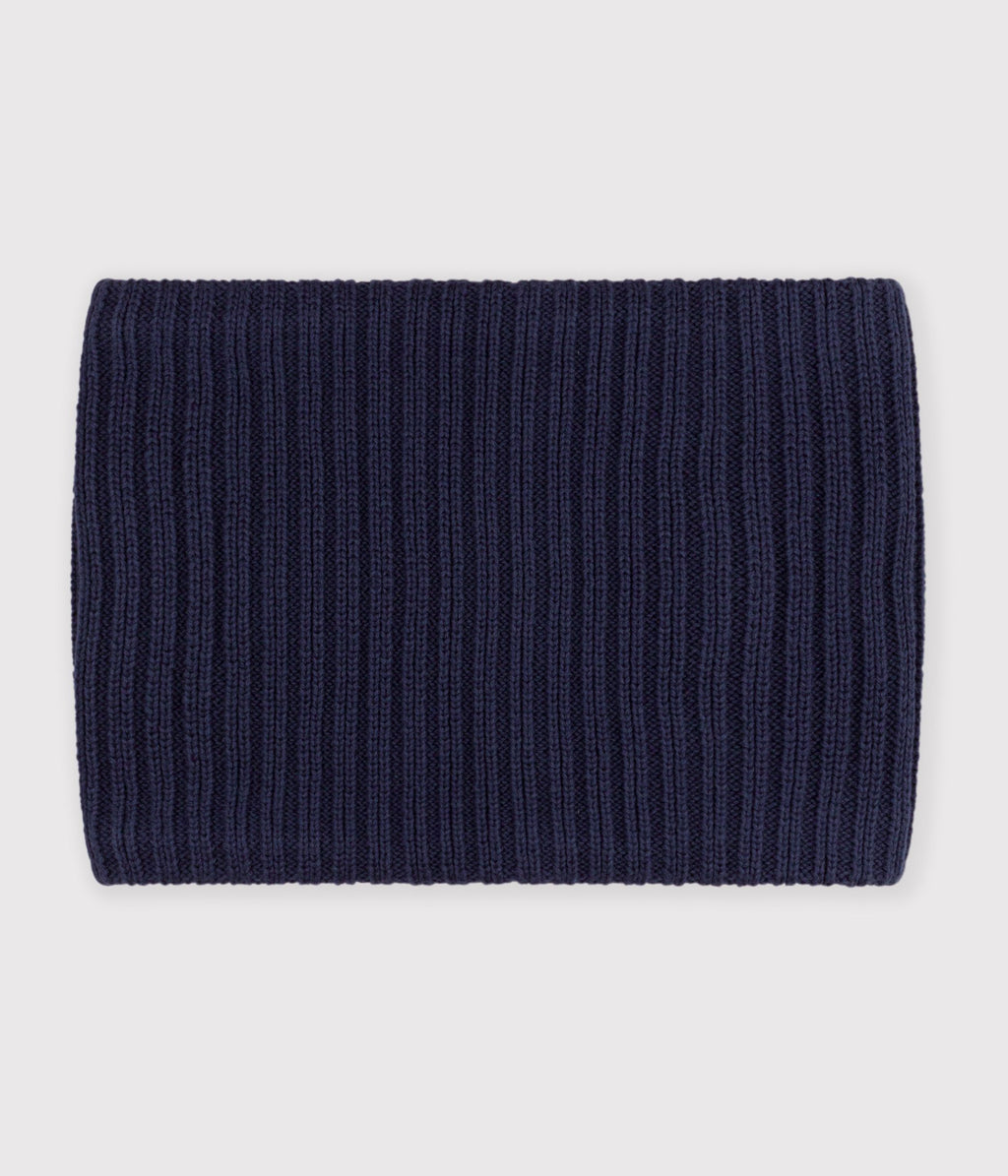 snood enfant en tricot uni double polaire