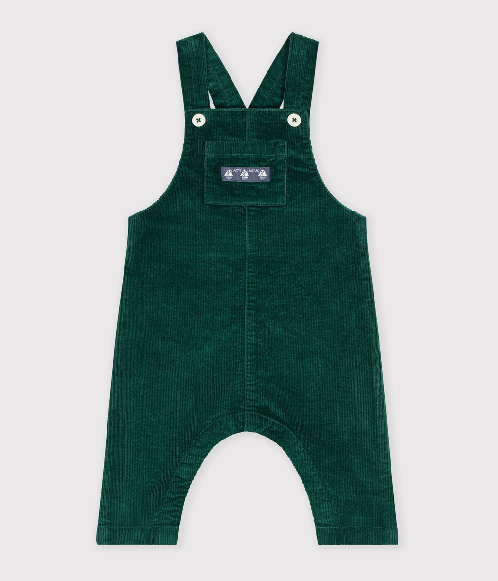 salopette bebe en velours jambes longues unie