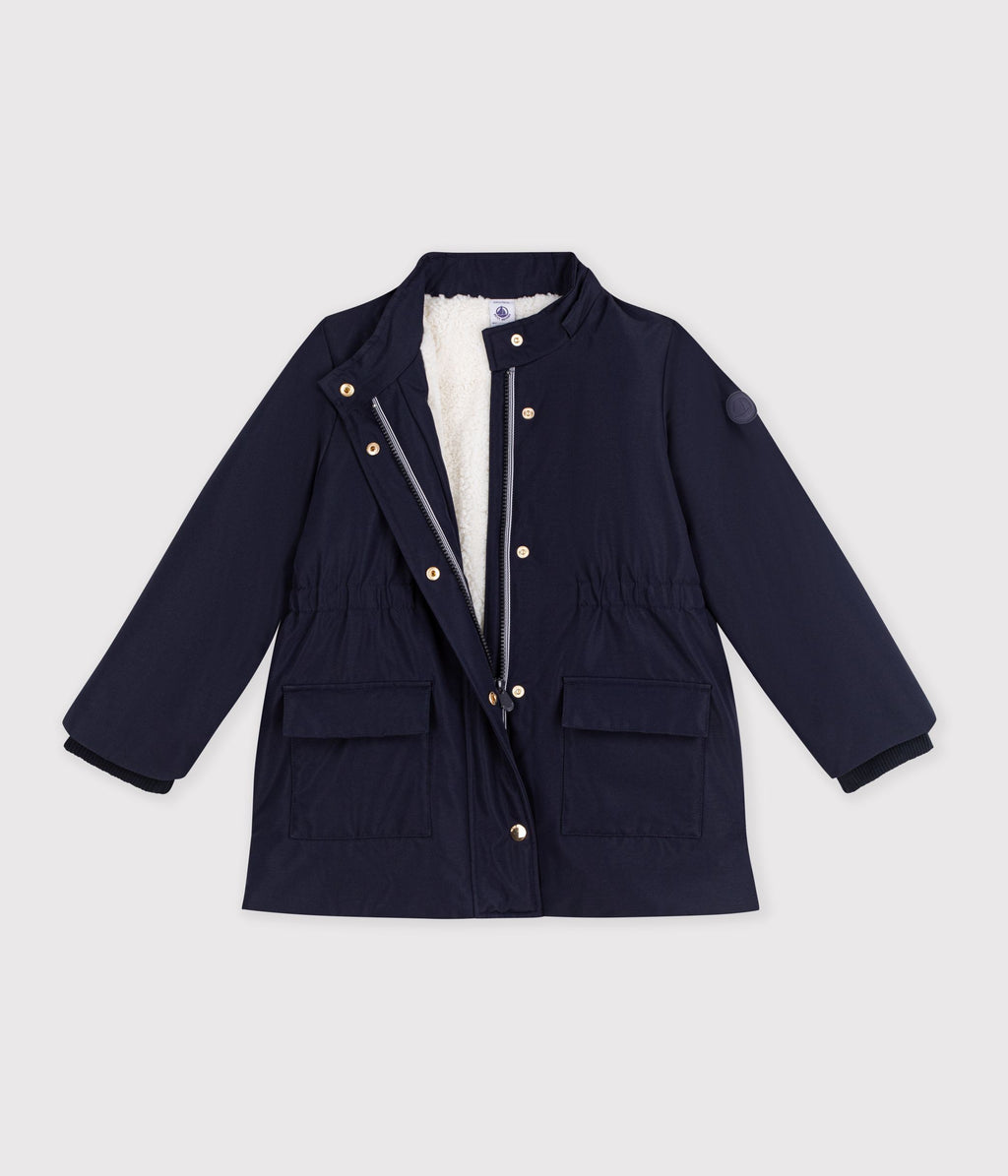 parka enfant mi longue unie