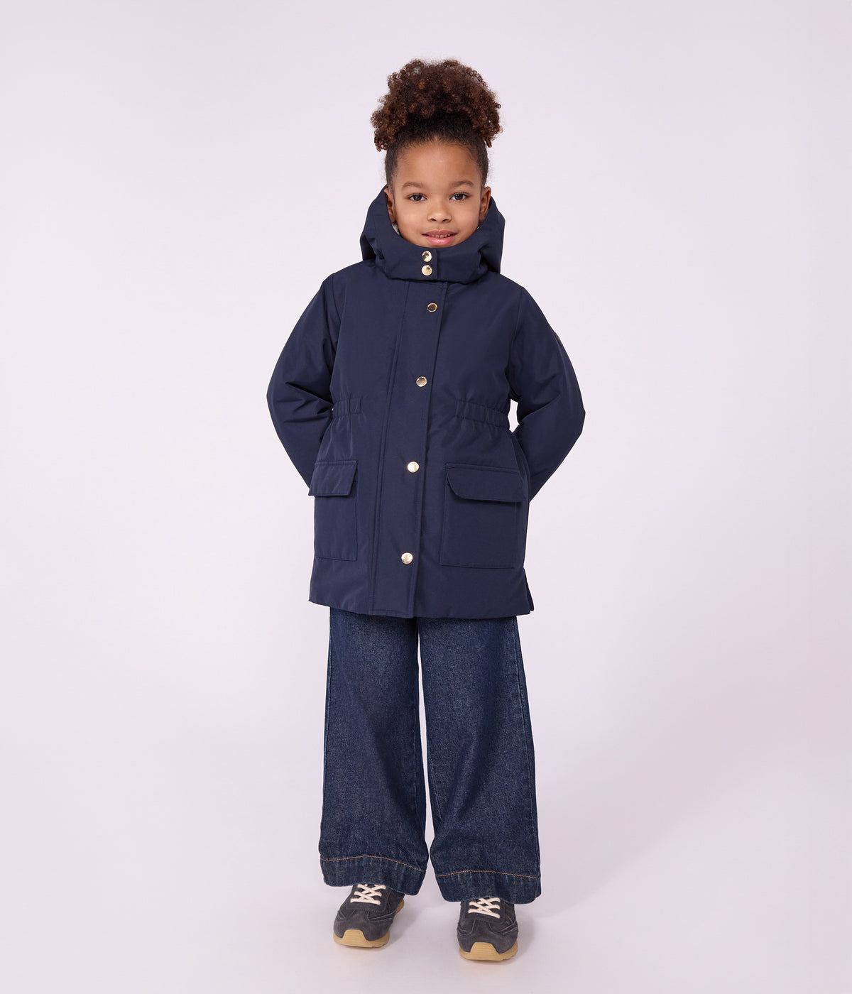 parka enfant mi longue unie
