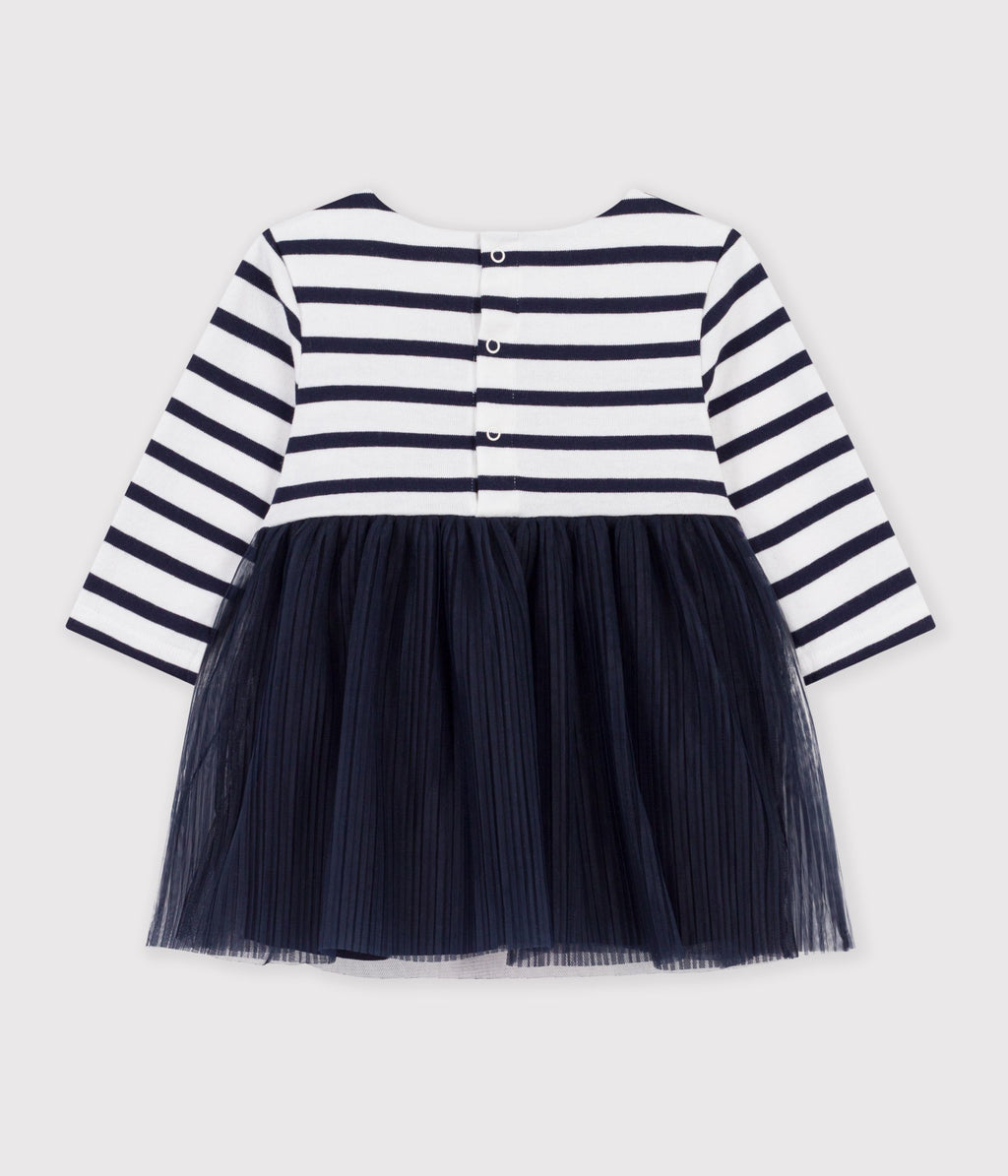 robe bebe bi matiere manches longues a rayures