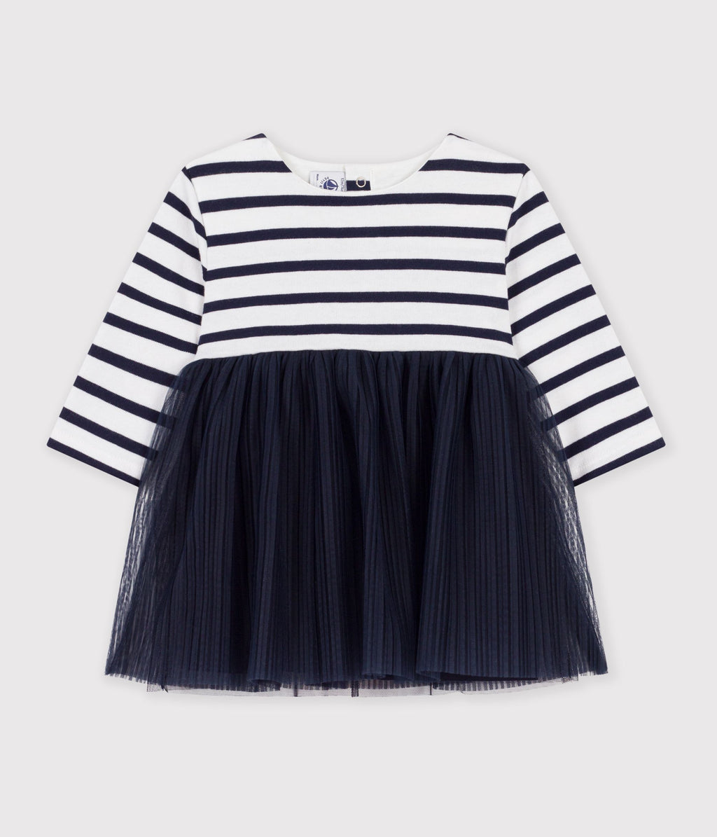 robe bebe bi matiere manches longues a rayures