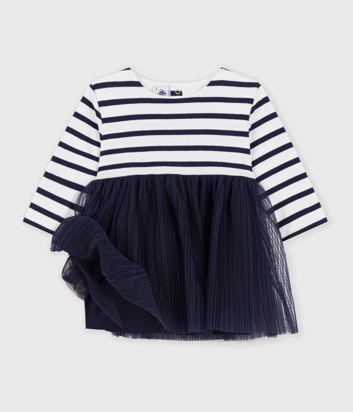 robe bebe bi matiere manches longues a rayures