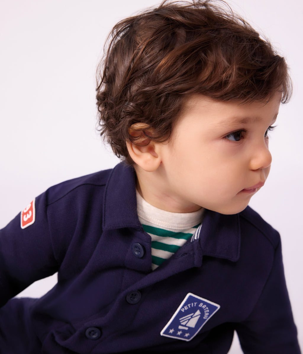 combinaison longue bebe en coton uni