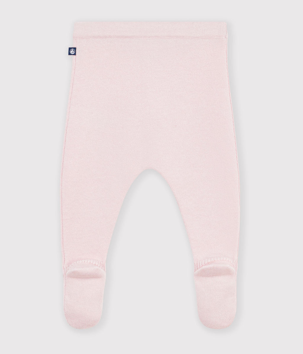 pantalon bebe en tricot laine et coton uni