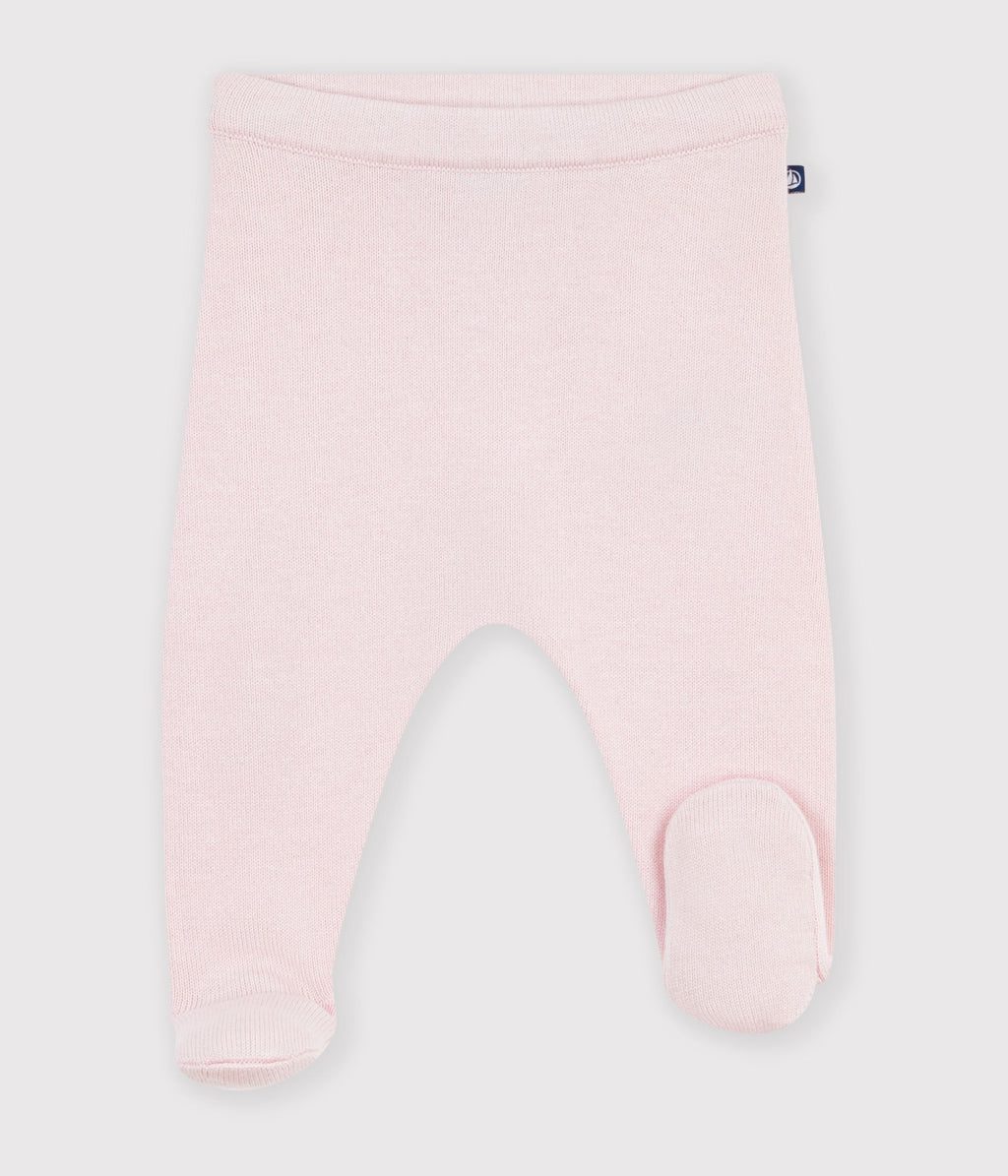 pantalon bebe en tricot laine et coton uni