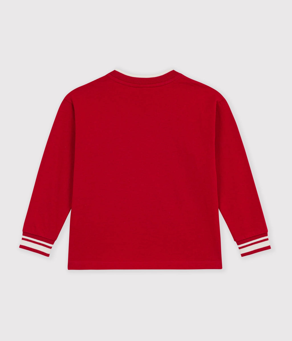 tee shirt enfant manches longues en coton uni