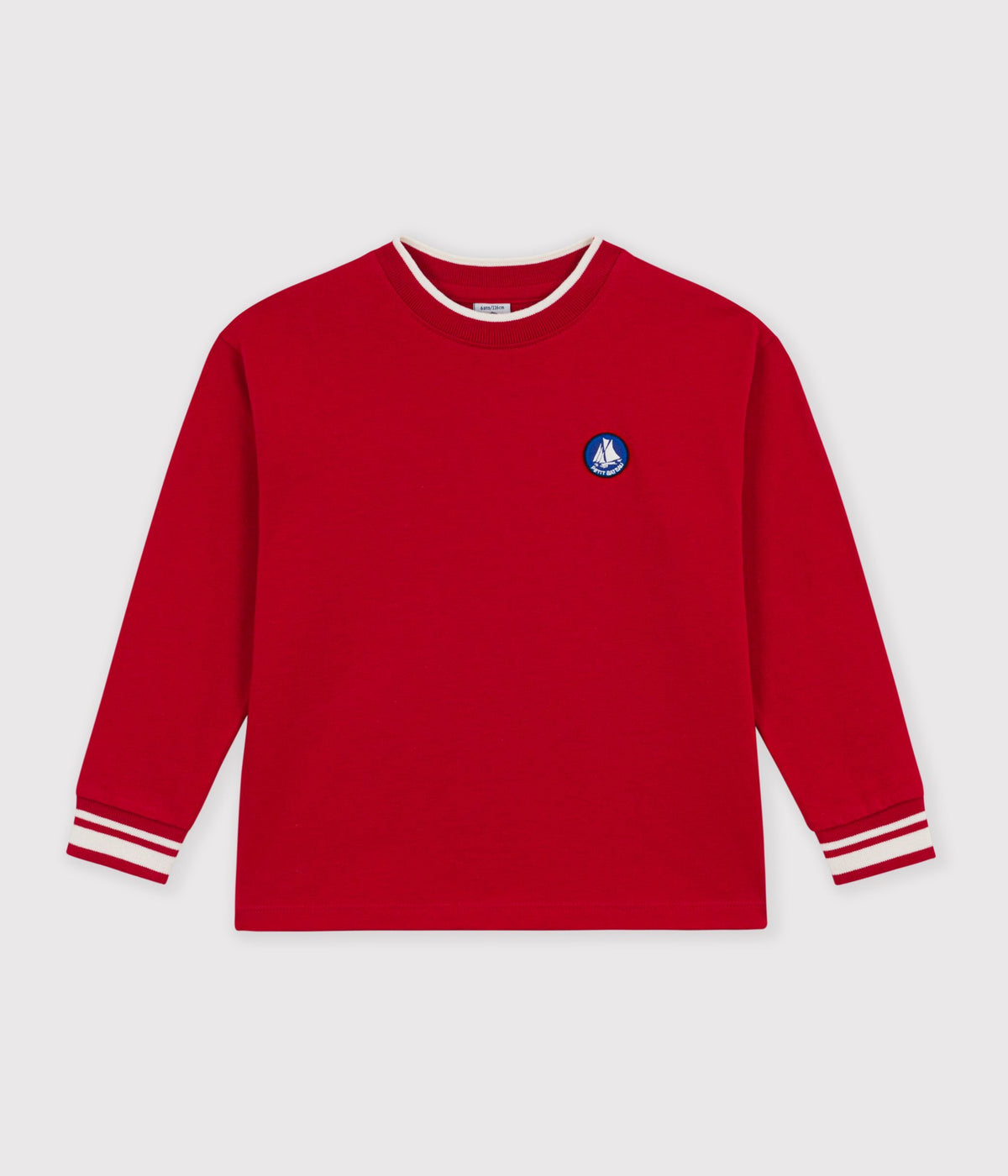 tee shirt enfant manches longues en coton uni