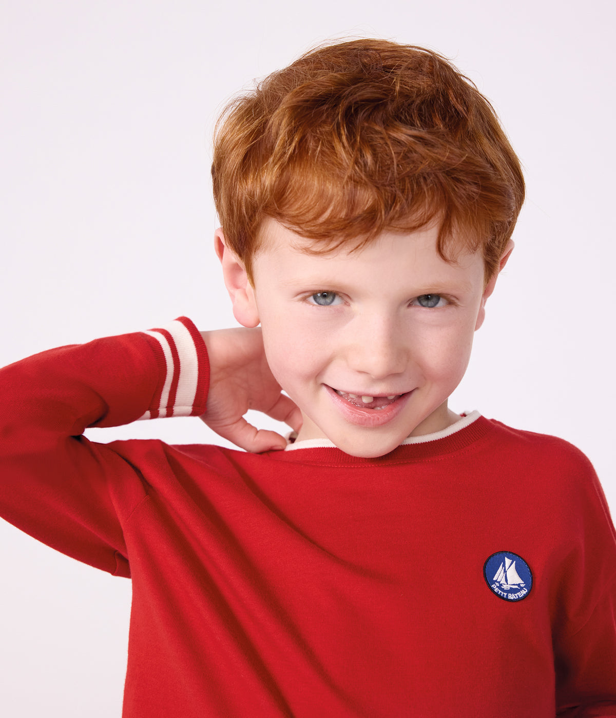 tee shirt enfant manches longues en coton uni