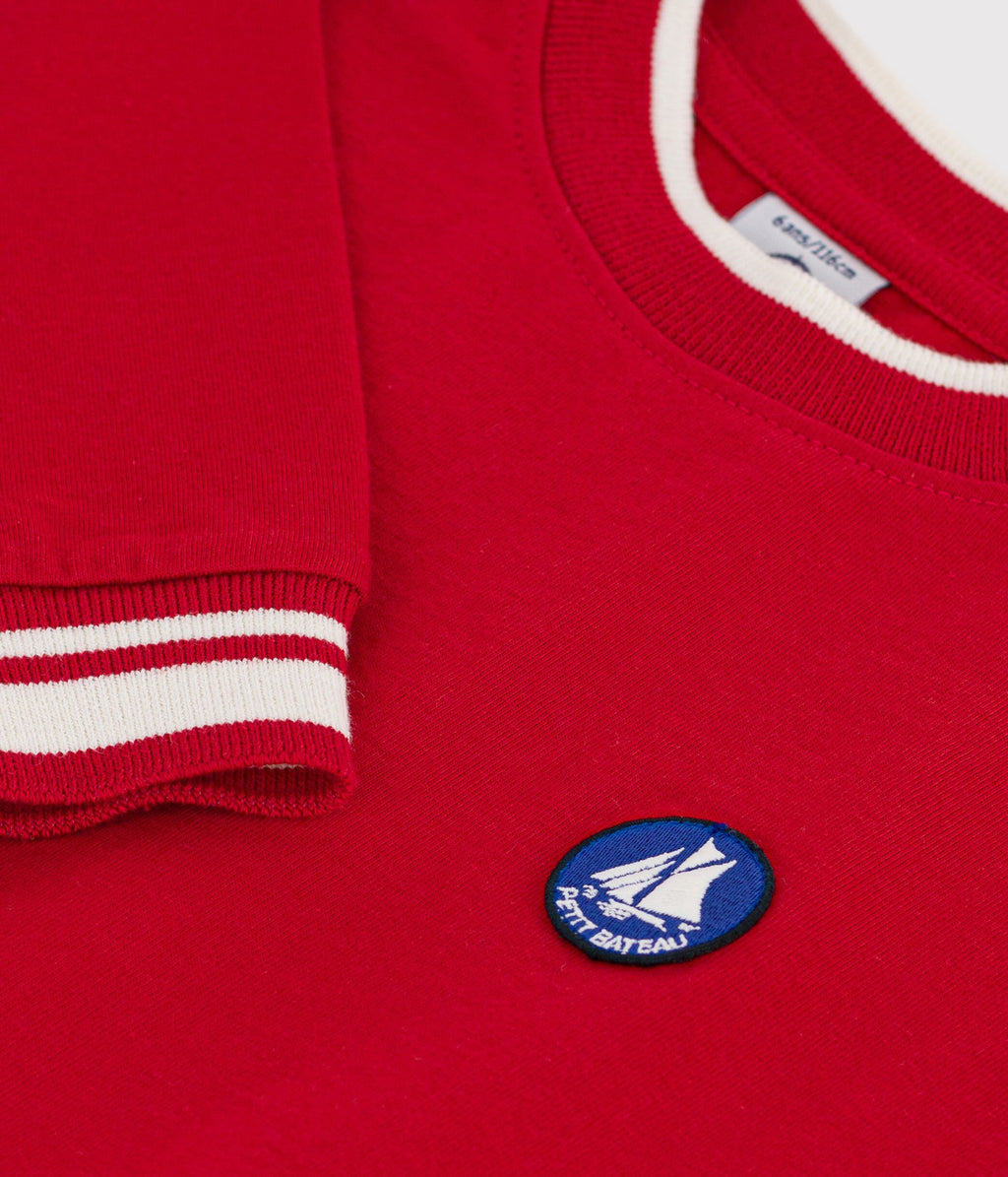 tee shirt enfant manches longues en coton uni