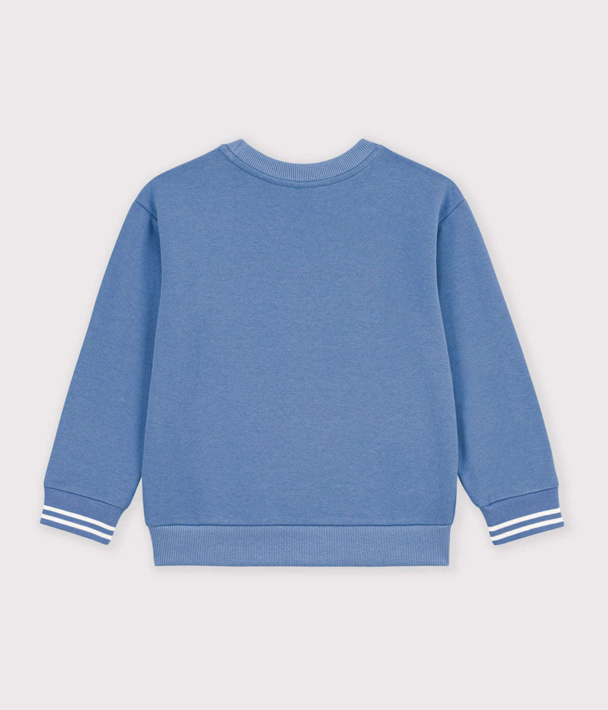 sweatshirt enfant en coton uni bleu