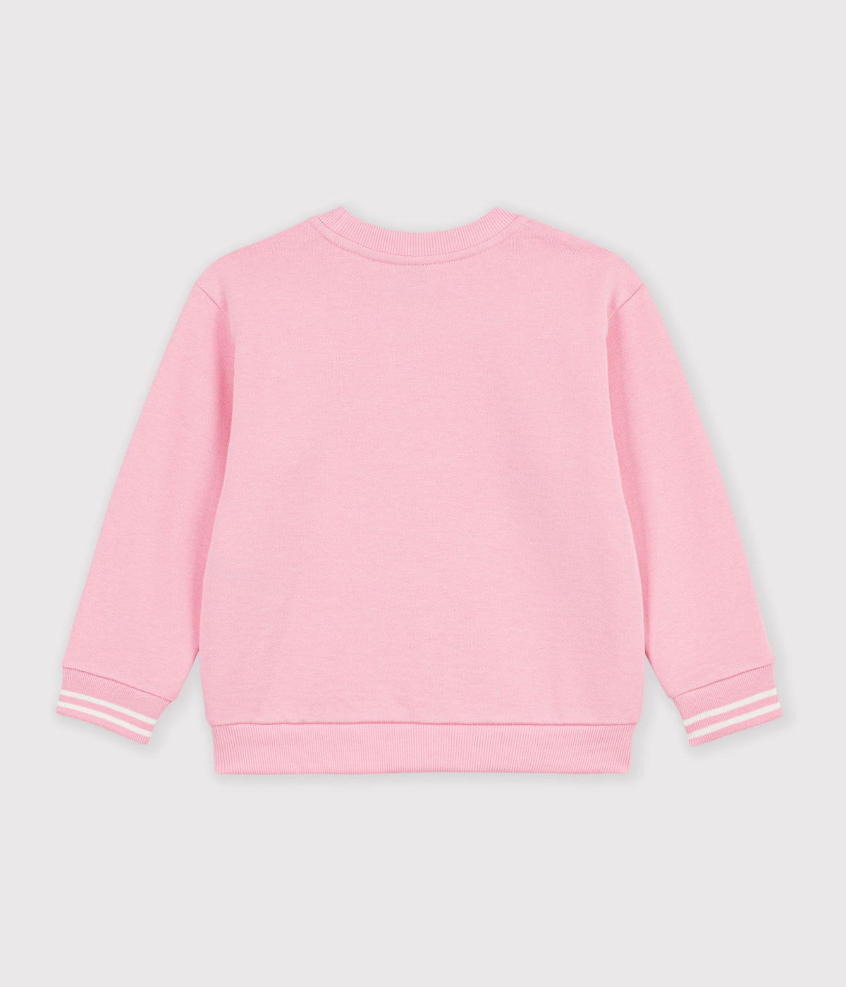 sweatshirt enfant en coton uni rose