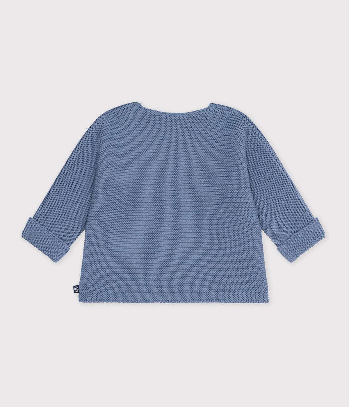 cardigan bebe tricot point mousse en coton uni