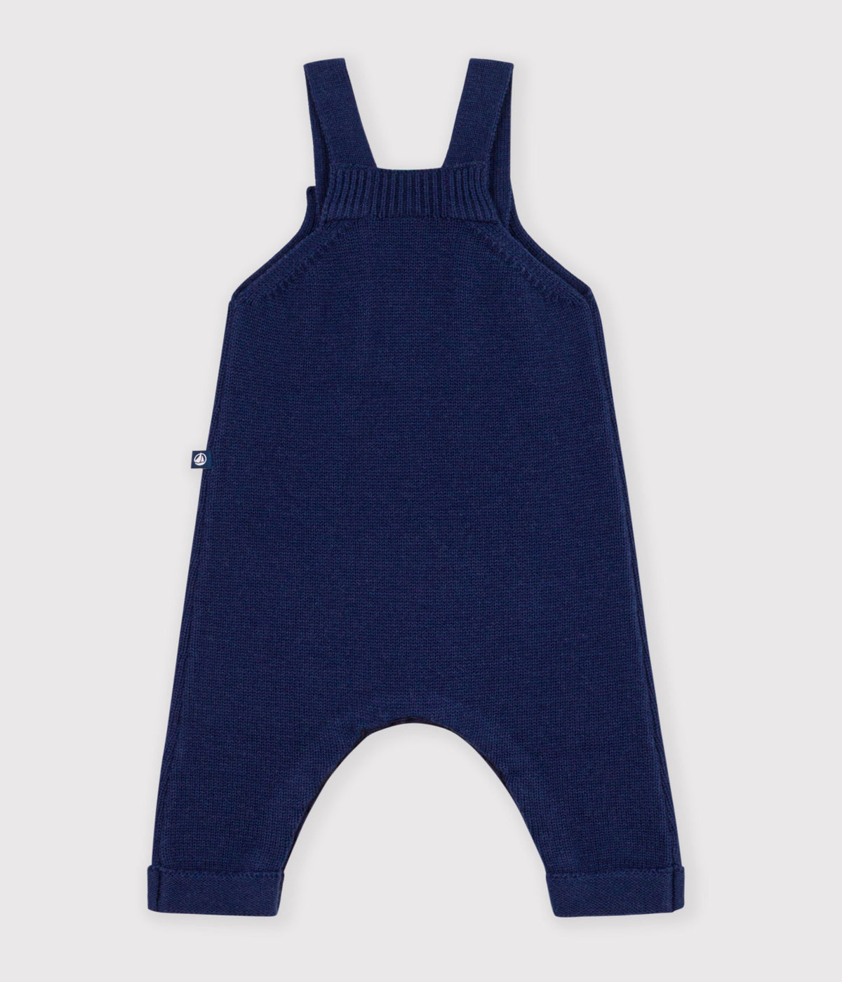 salopette bebe unie en tricot laine et coton
