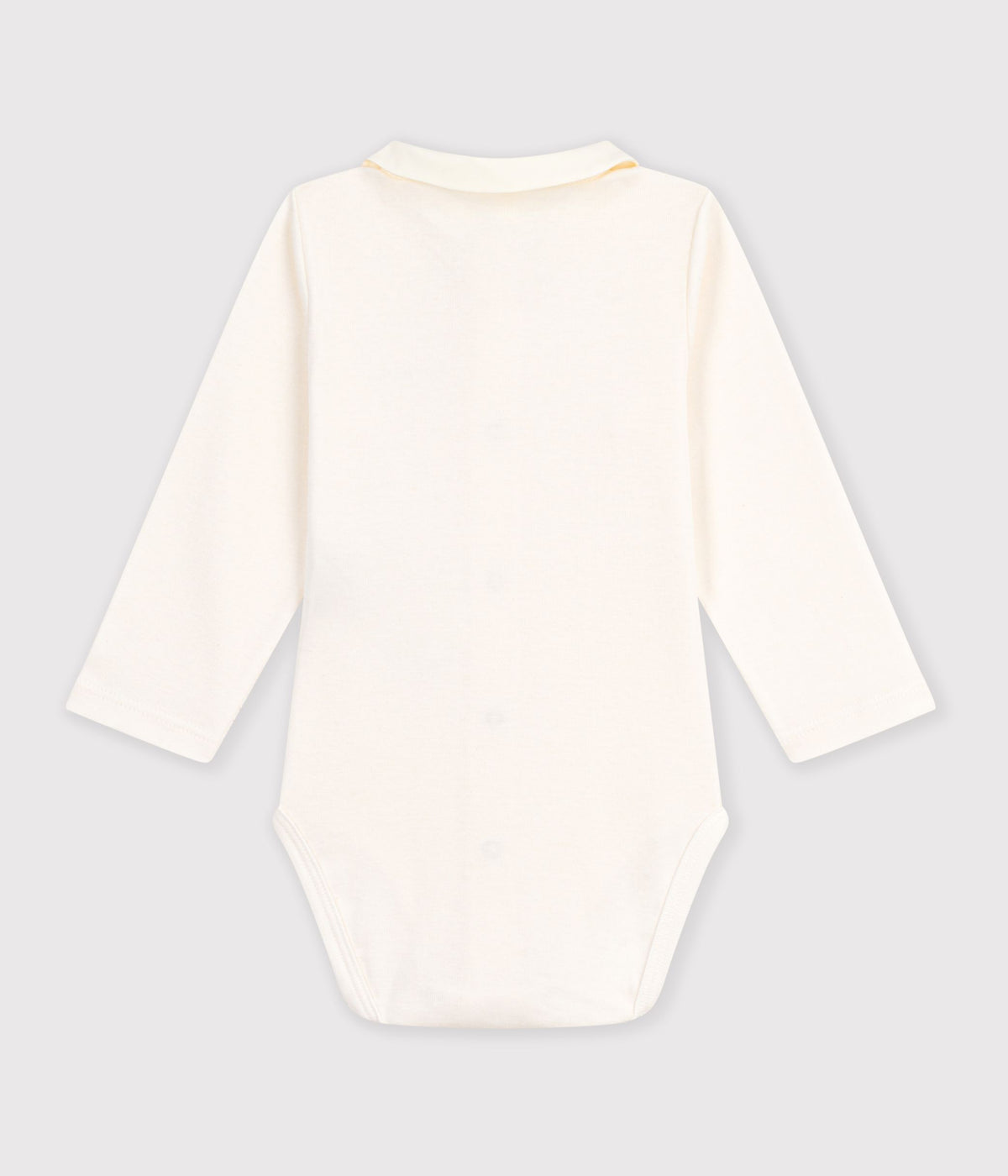 body bebe en coton manches longues a col brode uni