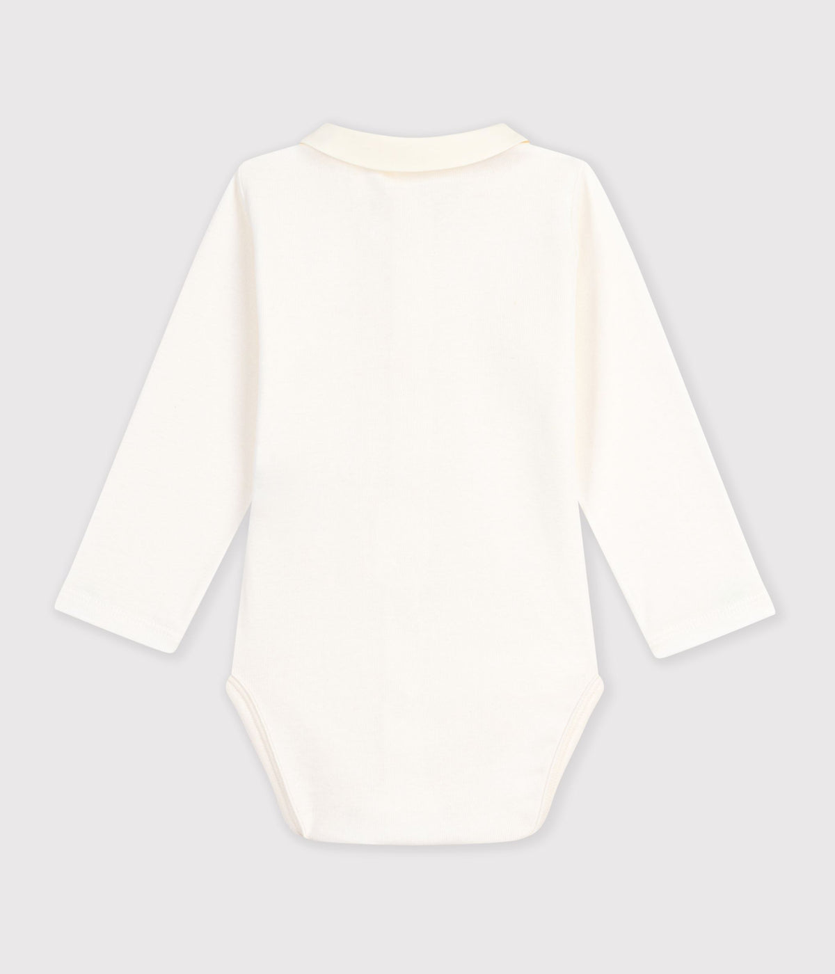 body bebe en coton manches longues a col brode uni rose
