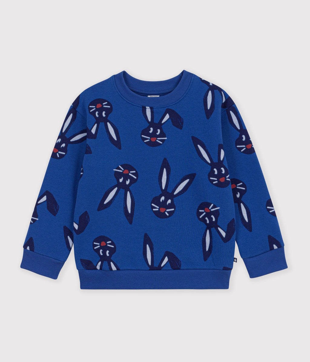 sweatshirt enfant en coton imprime animalier