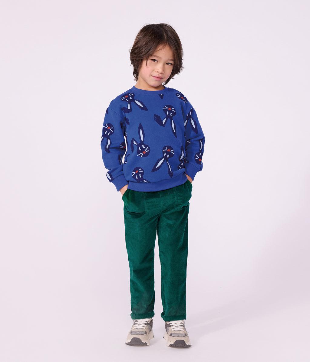 sweatshirt enfant en coton imprime animalier
