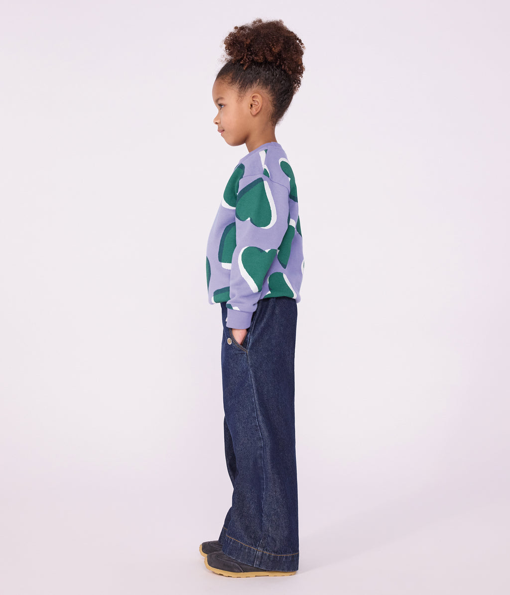 pantalon wide leg enfant en denim