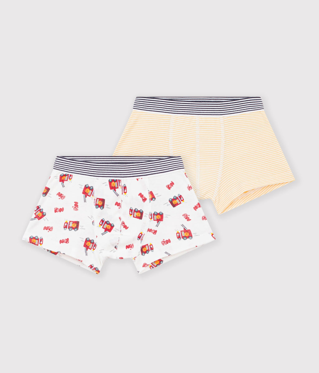 lot de boxers enfant en coton imprime pompier