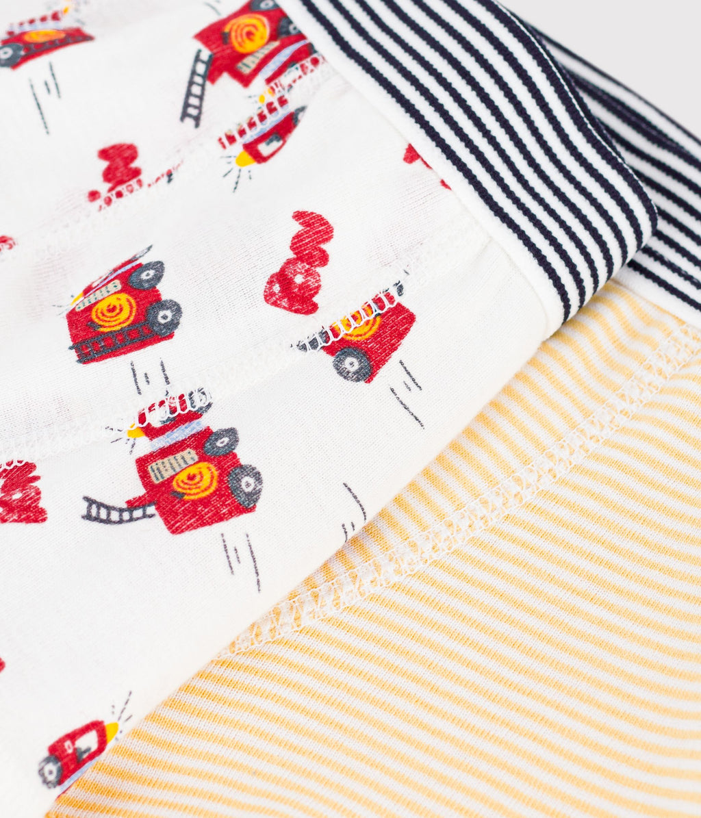 lot de boxers enfant en coton imprime pompier