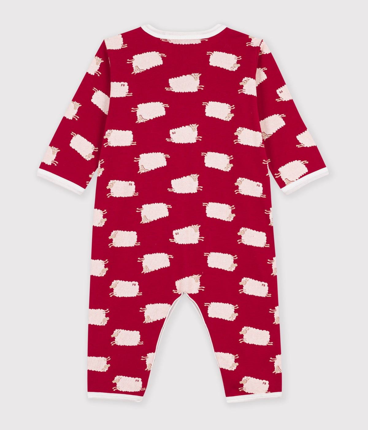 pyjama bebe en coton sans pieds imprime rouge