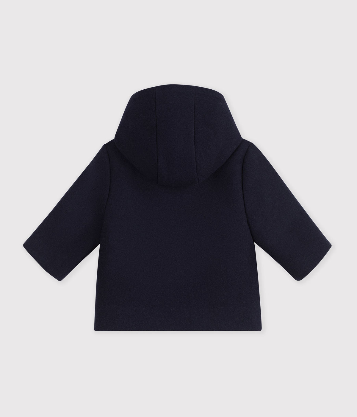 caban bebe en drap de laine uni