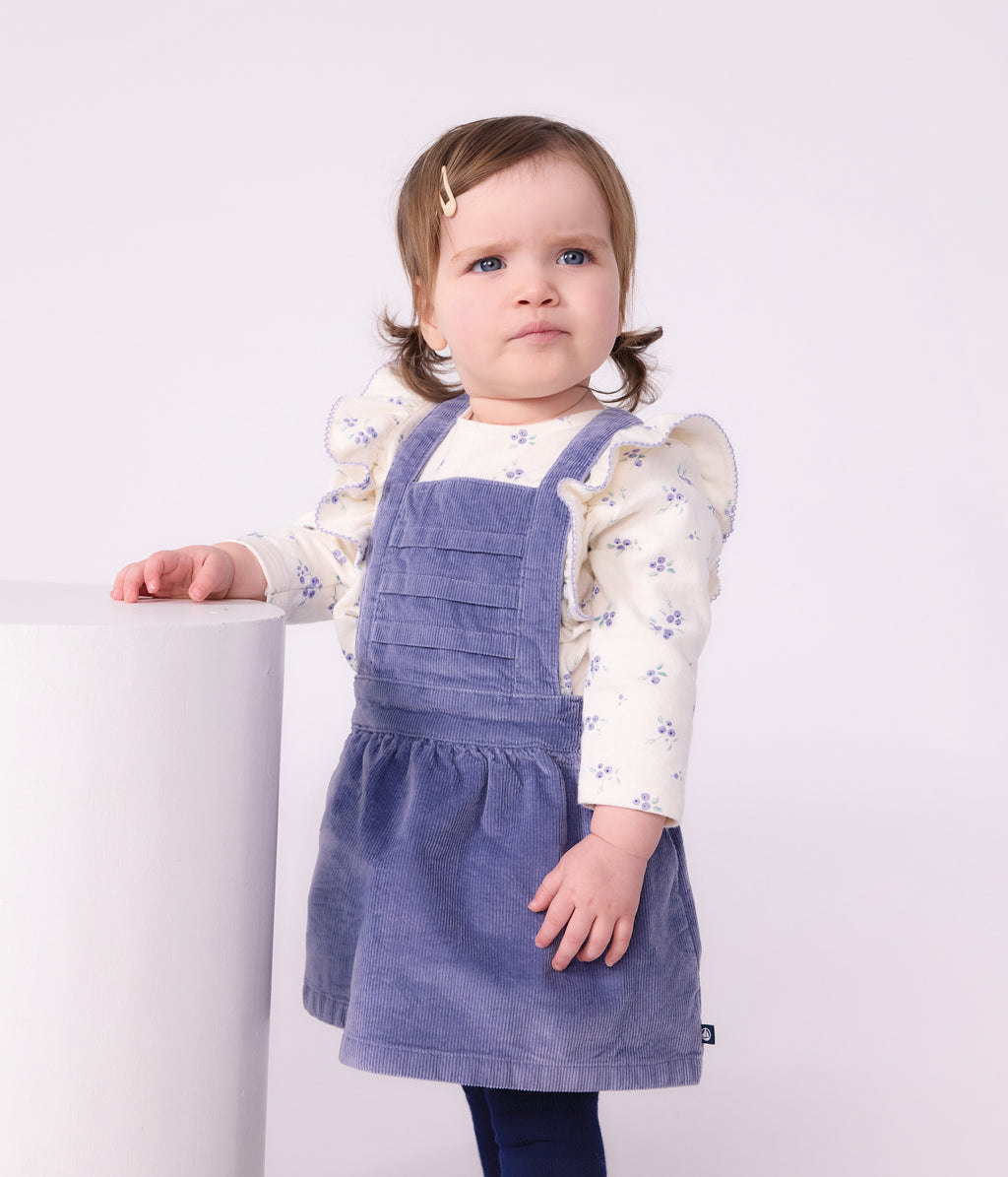 blouse bebe en coton manches longues imprimee fleurs