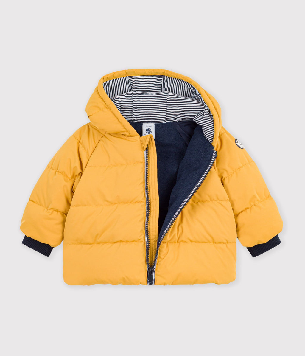 doudoune bebe en polyester uni jaune