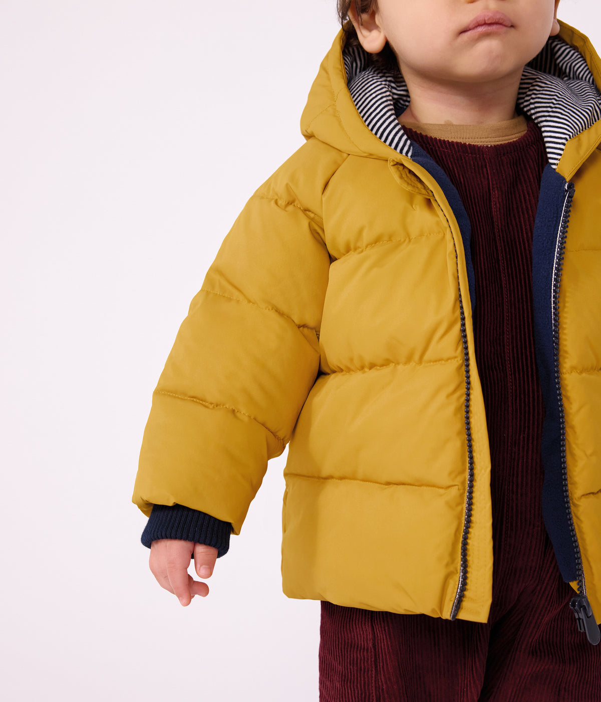 doudoune bebe en polyester uni jaune