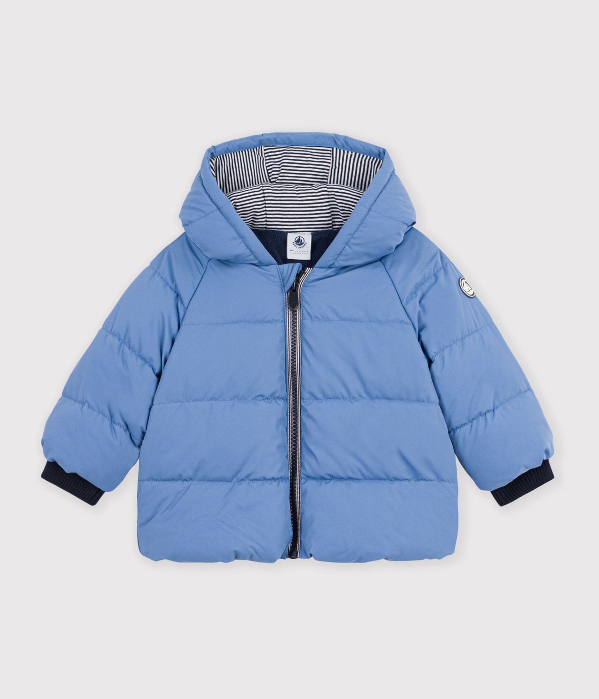 doudoune bebe en polyester uni bleu