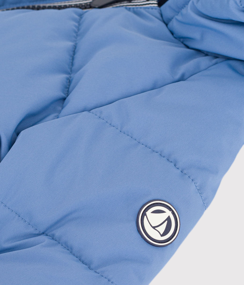 doudoune bebe en polyester uni bleu