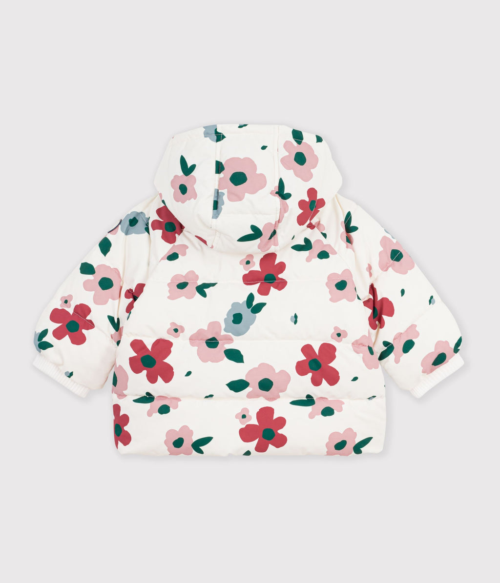 doudoune bebe en polyester imprime animalier