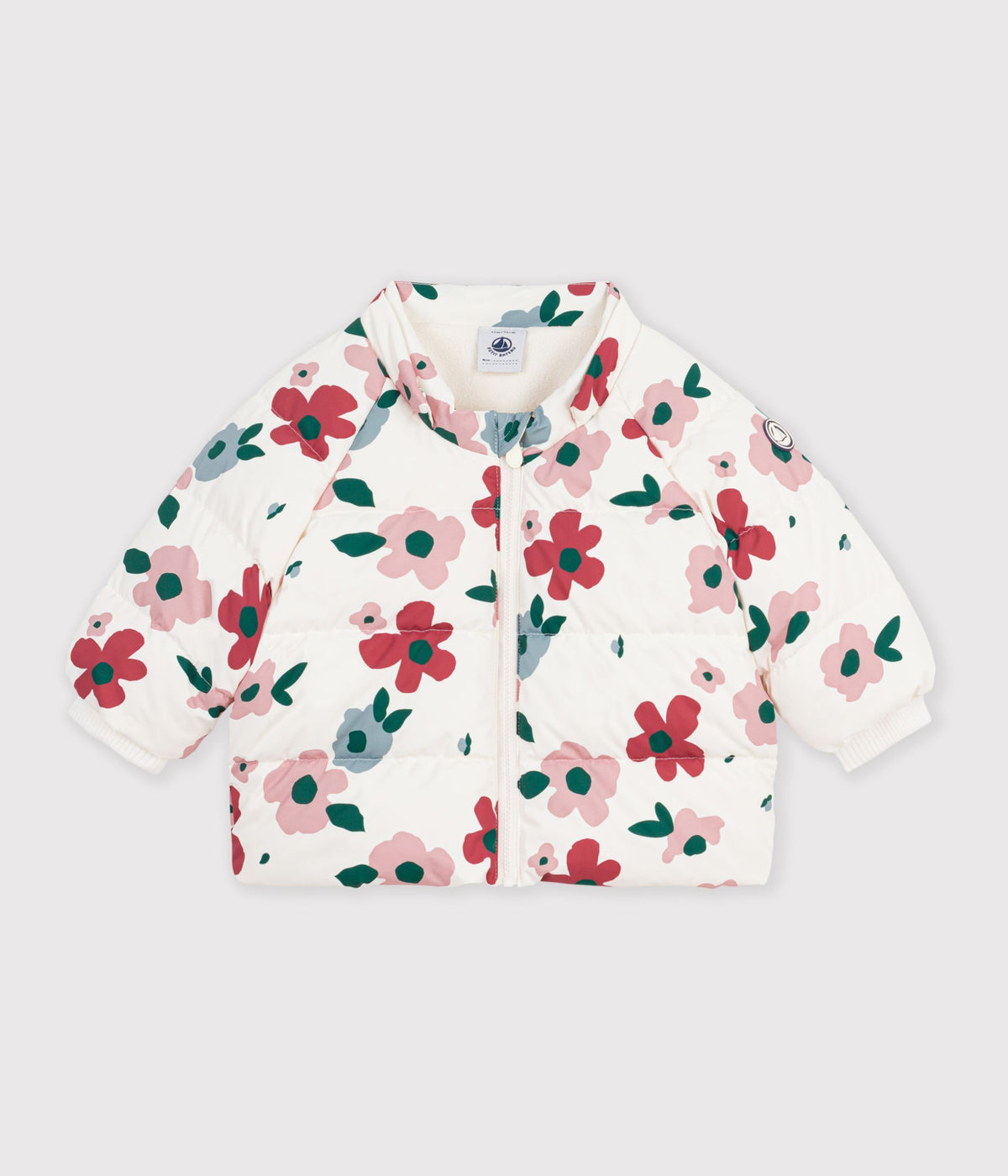 doudoune bebe en polyester imprime animalier