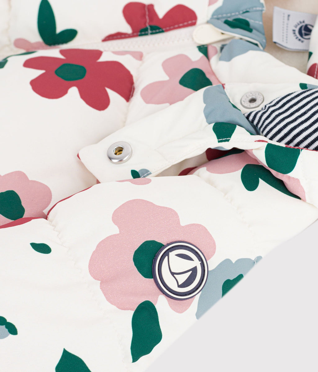 doudoune bebe en polyester imprime animalier