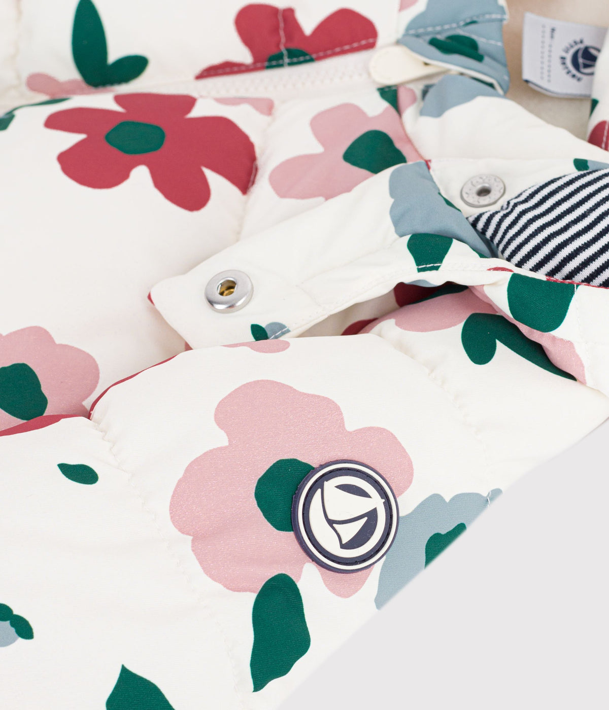 doudoune bebe en polyester imprime animalier