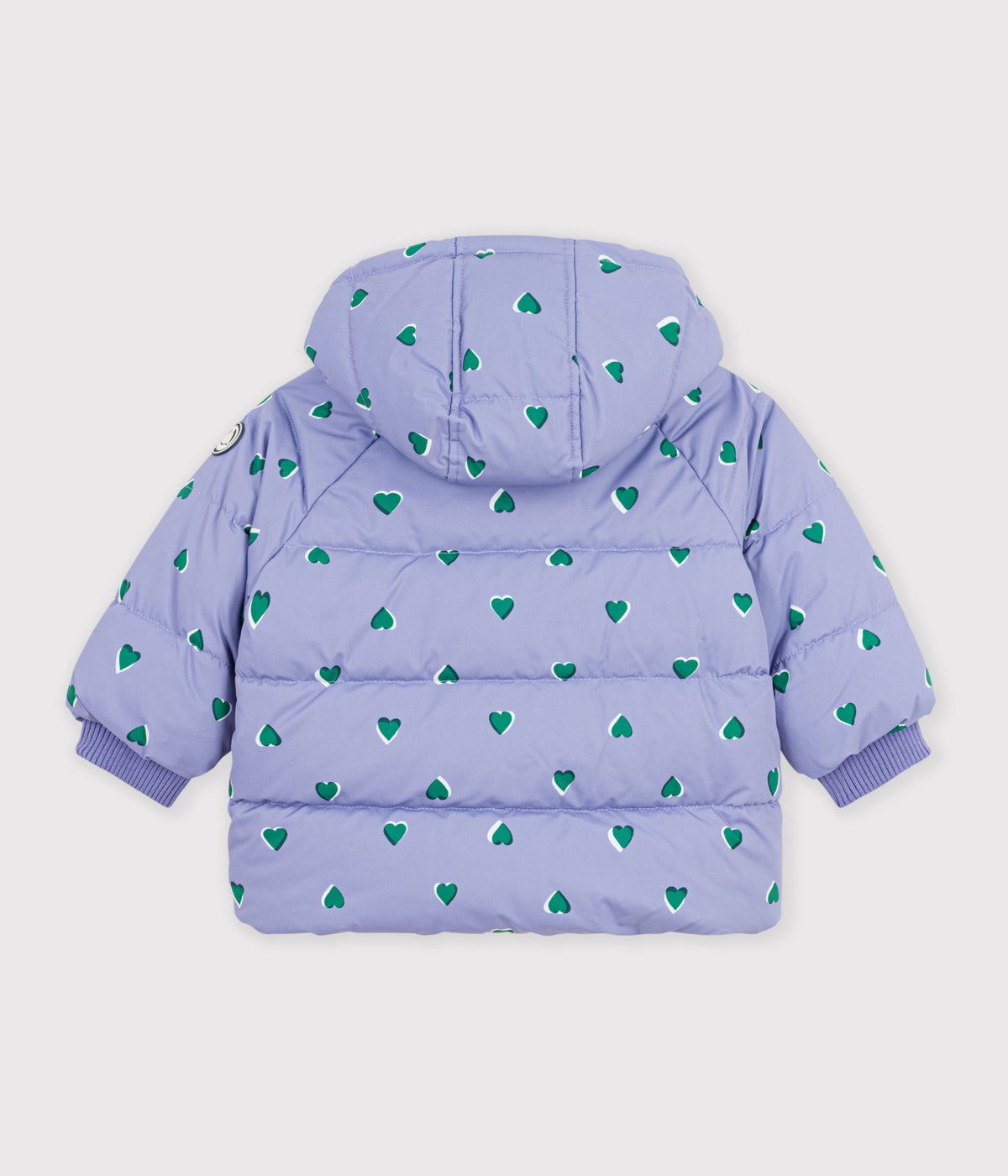 doudoune bebe en polyester imprime animalier violet