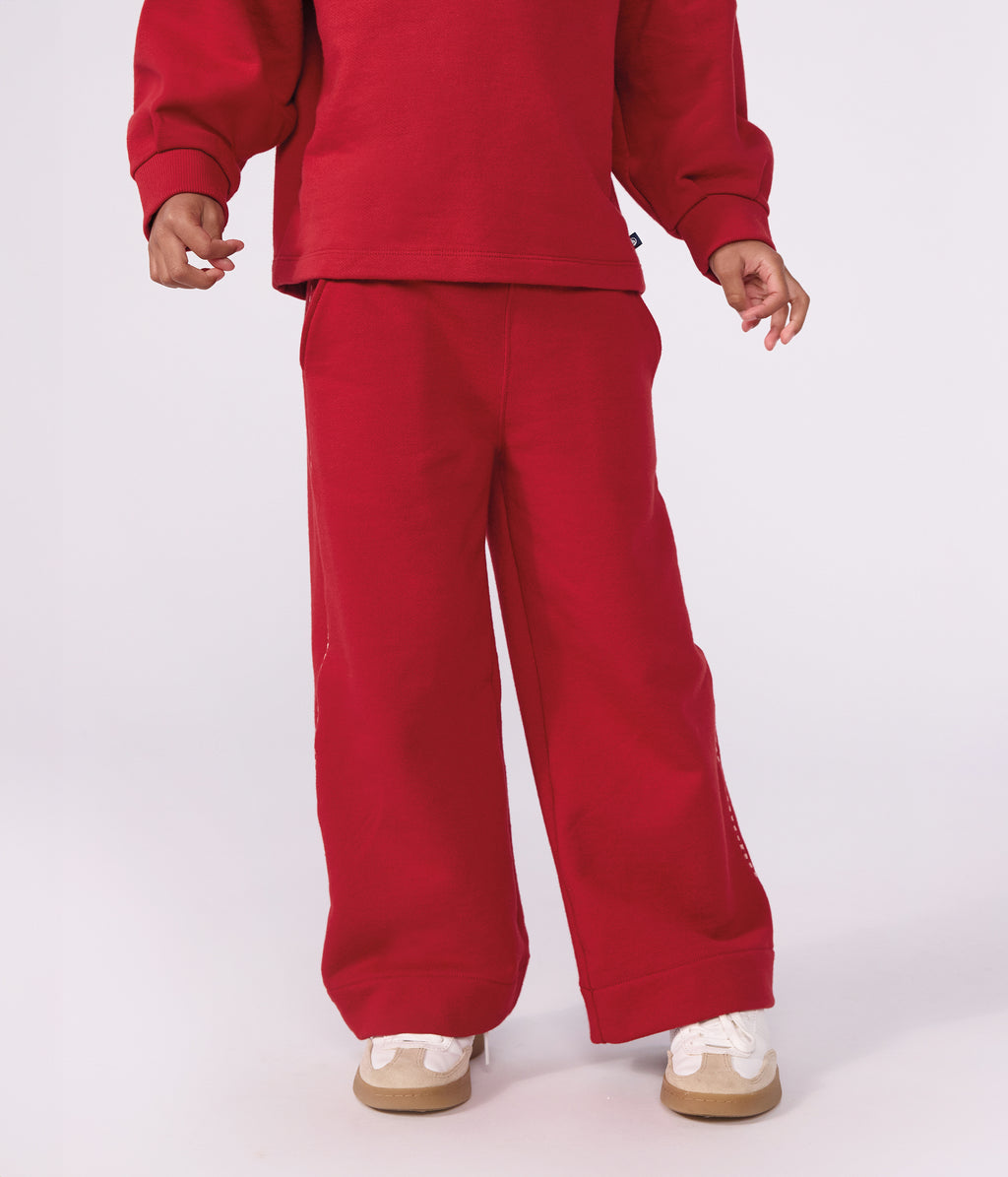 pantalon de jogging wide leg enfant en coton