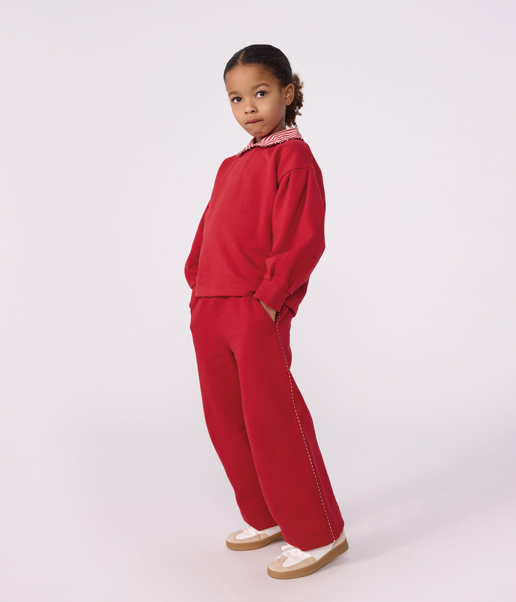 pantalon de jogging wide leg enfant en coton