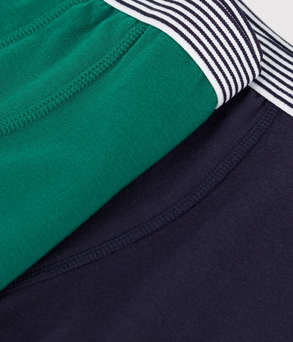 lot de boxers enfant en coton et elasthanne uni